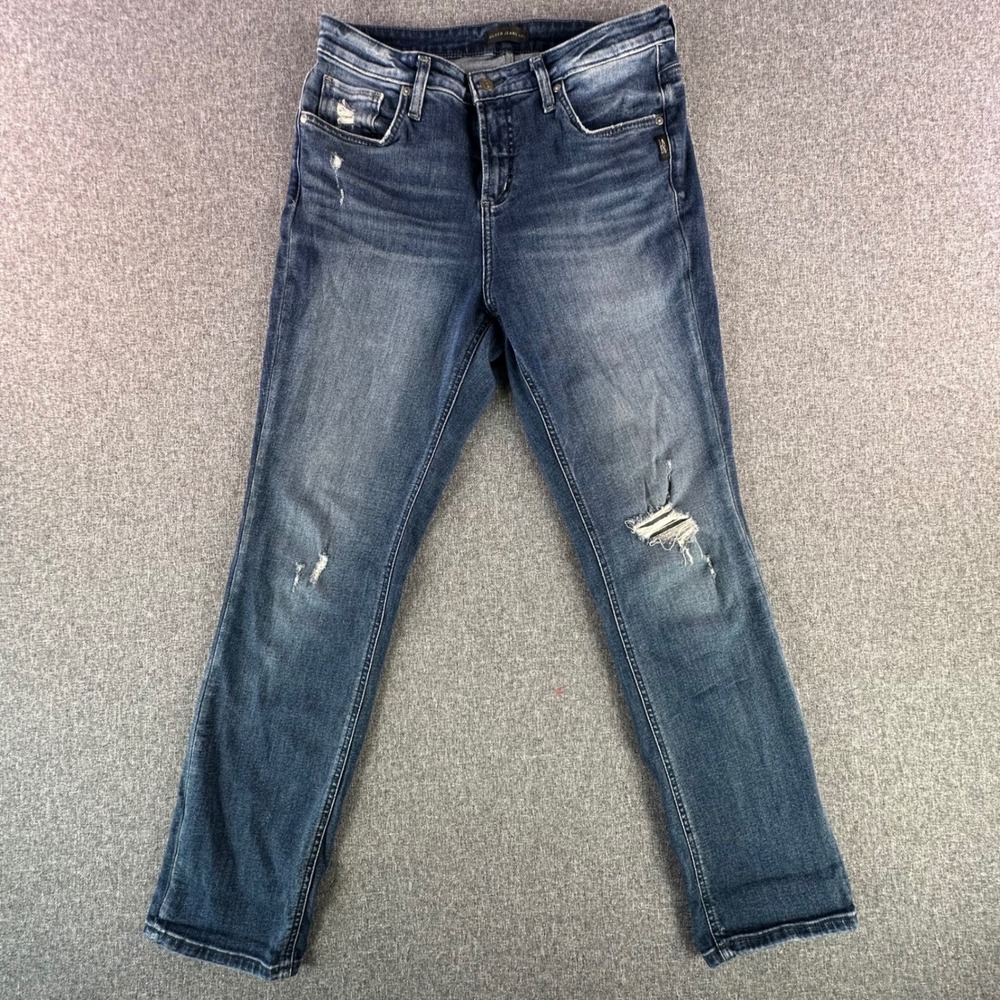 Silver Jeans Co. Jeans Womens W31 Beau Slim Boyfriend Blue L27363EPX345